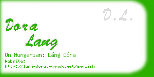 dora lang business card